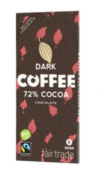 Chocolat noir 72% pépites café  (* 100gr)