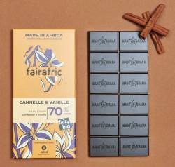 Chocolat 70 % cannelle & vanille  (* 80gr)