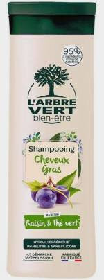 Shampoing détox raisin thé vert cheveux gras (Arbre Vert)  (* 25cℓ)