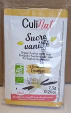 Sucre vanillé (sucre de canne blond, vanille bourbon)  (8x7.5gr)  (* 60gr)