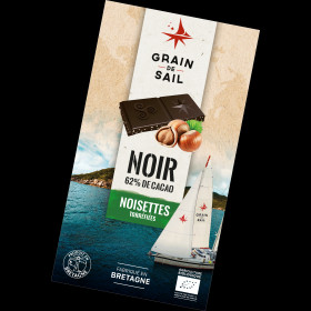 Chocolat Noir noisettes torréfiées bio  (* 100gr)